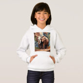 Elephant’s Aunty in Layered Paper-Cut Earth Tones Hoodie (Vorne ganz)