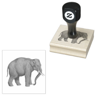 Elephant Safari Animals Gummistempel