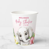 Elephant Safari Baby Dusche Pappbecher (Vorderseite)