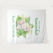 Elephant Safari Babydusche Hintergrund Wandteppich (Vorderseite (Horizontal))