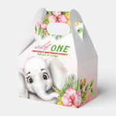 Elephant Safari Birthday Favor Boxes Geschenkschachtel (Vorderseite)