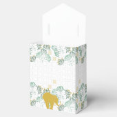 Elephant Safari Floral Green Gold | Babydusche Geschenkschachtel (Geöffnet)
