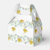 Elephant Safari Floral Jungle Neutral Baby Dusche Geschenkschachtel (Rückseite)