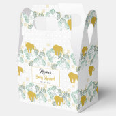 Elephant Safari Floral Jungle Neutral Baby Dusche Geschenkschachtel (Geöffnet)