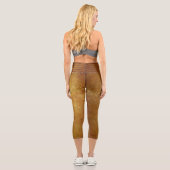Elephant Safari Gold Capri Leggings (Rückseite)