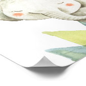 Elephant Safari Jungle Baby Kinderzimmer Print Poster (Ecke)