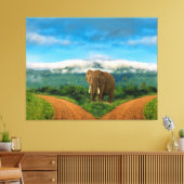 Elephant Safari Leinwand Art (Insitu (Wohnzimmer))