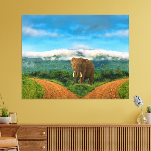 Elephant Safari Leinwand Art (Insitu (Wohnzimmer))