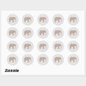 Elephant Safari Party Danke Stickers (Blatt)