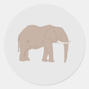 Elephant Safari Party Danke Stickers