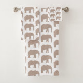 Elephant Safari Pattern Badetuch Set (Insitu)