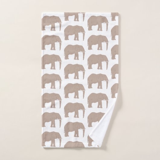 Elephant Safari Pattern Badetuch Set (Handtuch)
