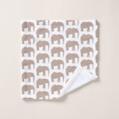 Elephant Safari Pattern Badetuch Set (Waschlappen)