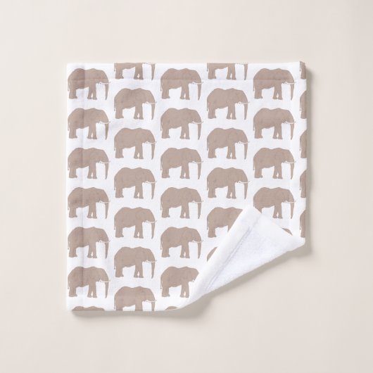 Elephant Safari Pattern Badetuch Set (Waschlappen)