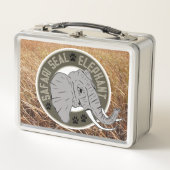 Elephant Safari Siegel Wildlife Lunchbox (Vorderseite)