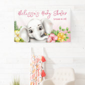 Elephant Safari Tropical Jungle Baby Dusche Banner (Insitu)