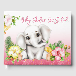 Elephant Safari Tropical Jungle Baby Dusche Gästebuch