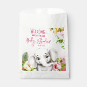 Elephant Safari Tropical Jungle Baby Dusche Geschenktütchen (Vorderseite)