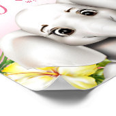 Elephant Safari Tropical Jungle Baby Dusche Poster (Ecke)