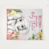 Elephant Safari Tropical Jungle Baby Dusche Wandteppich (Vorderseite (Horizontal))