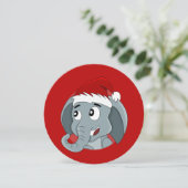 Elephant Santa Christmas Party - Einladung (Stehend Vorderseite)