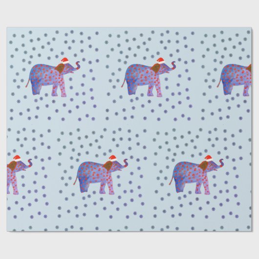 Elephant Santa Geschenkpapier (Flach)