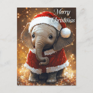 Elephant Santa Postkarte