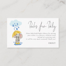 Elephant Schirmbücher für Babydusche Begleitkarte