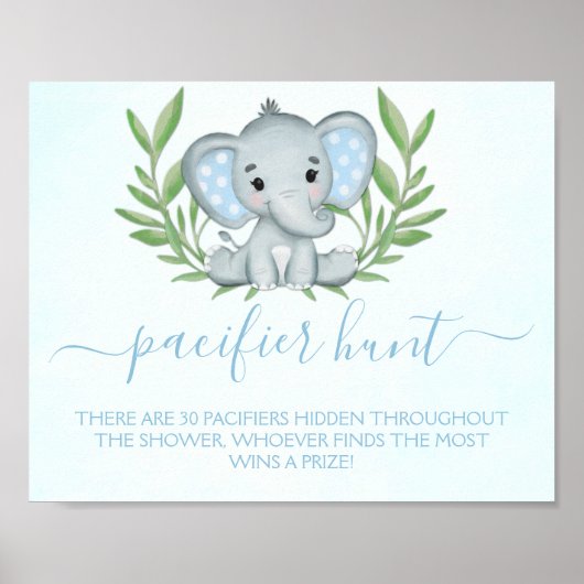 Elephant Schnuller Hunt Boy Baby Showspiel Poster (Vorne)