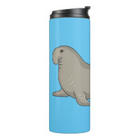 Elephant seal cartoon illustration