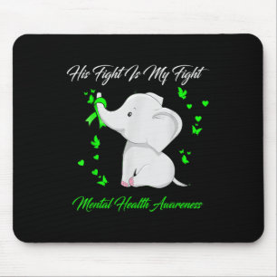 Elephant sein Kampf ist mein Kämpfer für psychisch Mousepad