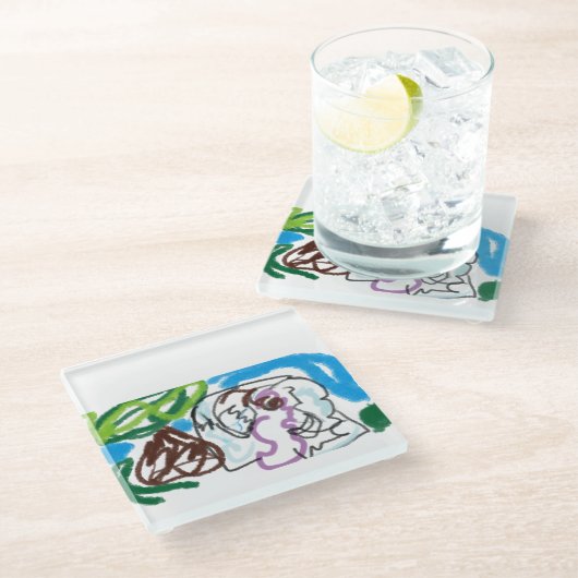 Elephant SET Glasuntersetzer (Schrägansicht)