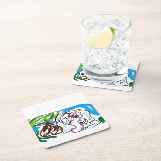 Elephant SET Rechteckiger Pappuntersetzer (Vor Ort)