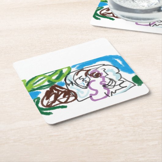 Elephant SET Rechteckiger Pappuntersetzer (angewinkelt)