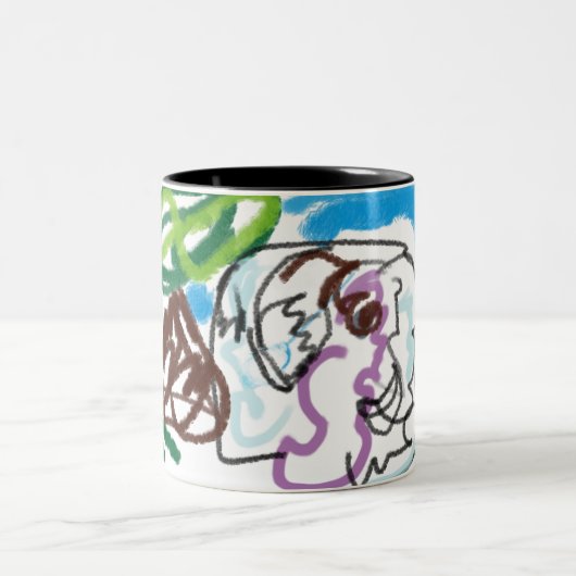 Elephant SET Zweifarbige Tasse (Mittel)