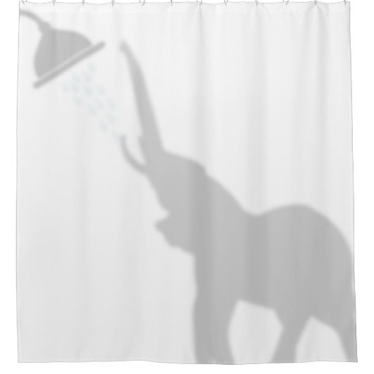Elephant Shadow Silhouette Shadow Buddies Dusche Duschvorhang (Vorderseite)