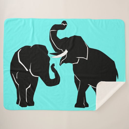 Elephant Sherpa Blanket Sherpadecke (Vorderseite (Horizontal))