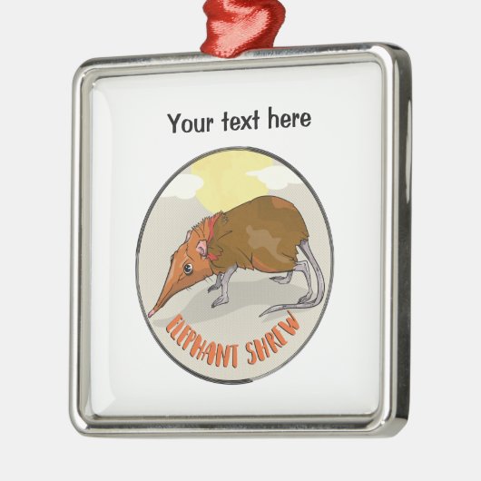 Elephant Shrew Ornament Aus Metall (Links)