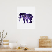 Elephant Sie sind so lieblich Zitat Poster (Küche)