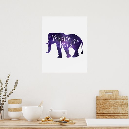 Elephant Sie sind so lieblich Zitat Poster (Küche)