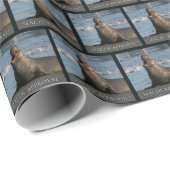 Elephant Siegel des Genehmigungswrapping-Papiers Geschenkpapier (Rolleneckpunkt)