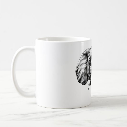 Elephant Siegel Head Black & White Kaffeetasse (Links)
