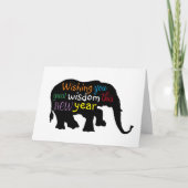 Elephant Silhouette - Any Color - Karte (Vorderseite)