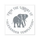 Elephant Silhouette Library Book Name #2 Permastempel (Design)