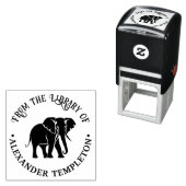 Elephant Silhouette Library Book Name #2 Permastempel (Beispiel)