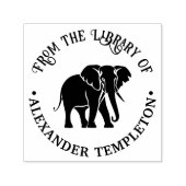 Elephant Silhouette Library Book Name #2 Permastempel (Design)