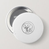 Elephant Silhouette Patches & Buttons (Vorne & Hinten)
