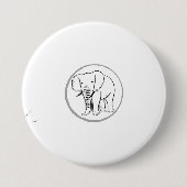 Elephant Silhouette Patches & Buttons (Vorderseite)