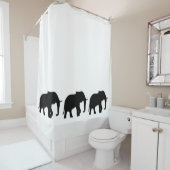 Elephant Silhouette schwarz + Ihre Ideen Duschvorhang (Beispiel)