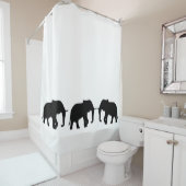 Elephant Silhouette schwarz + Ihre Ideen Duschvorhang (Beispiel)
